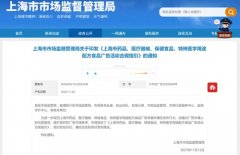 上海：保健食品不得变相宣传为日常营养